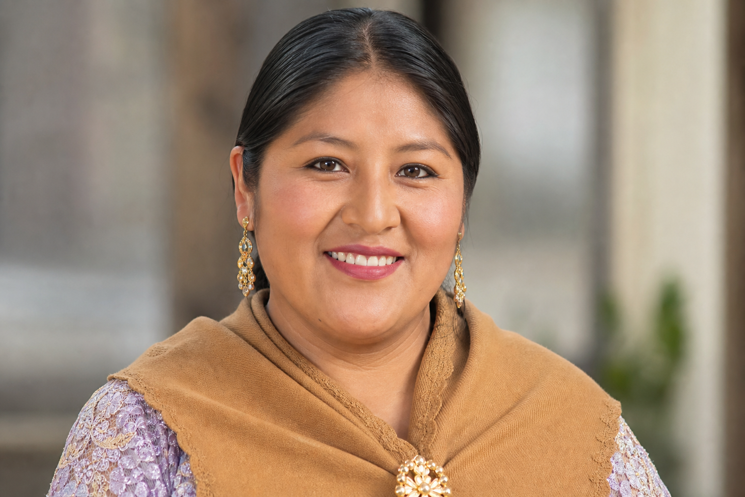 Mujer boliviana con pollera